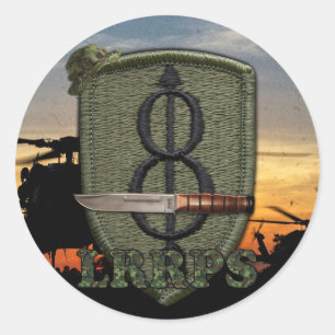 Sticker Rond 8ème correction de guerre de Vietnam de lrrp de