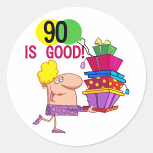 Sticker Rond 90 est de bons T-shirts et cadeaux d'anniversaire