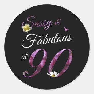 Sticker Rond 90 Sassy Fabuleux Floral 1933 90E