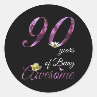 Sticker Rond 90 Superbe Floral 1933 90E