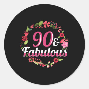 Sticker Rond 90E 90 Et Fabuleux