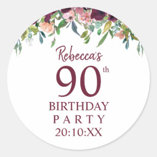 Sticker Rond 90e anniversaire   Fête florale de Bourgogne Marsa