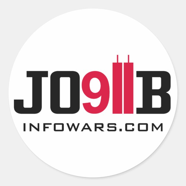 Sticker Rond 911 INSIDEJOB infowars.com (Devant)