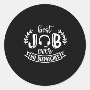 Sticker Rond 911 répartiteur, répondeur, ligne d'or