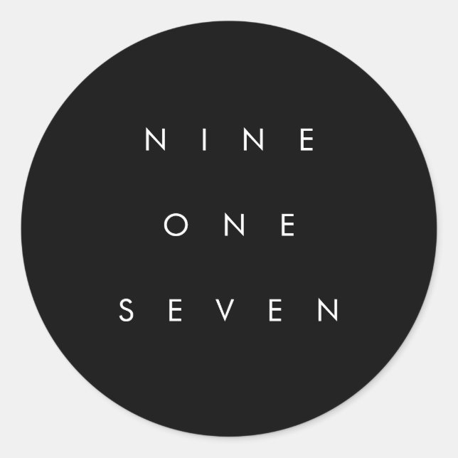 Sticker Rond 917 Indicatif régional (Devant)