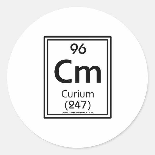 Sticker Rond 96 Curium (Devant)