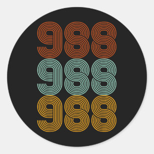 Sticker Rond 988 Prévention du suicide Ligne d'assistance Santé