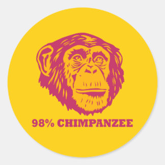 Sticker Rond 98% Chimpanzé
