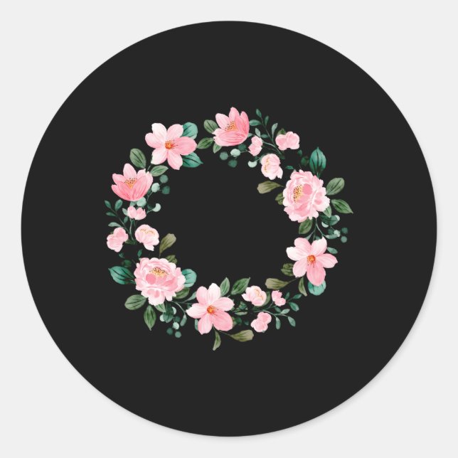 Sticker Rond 99 Ans Aimés 99 Floral 99E (Devant)