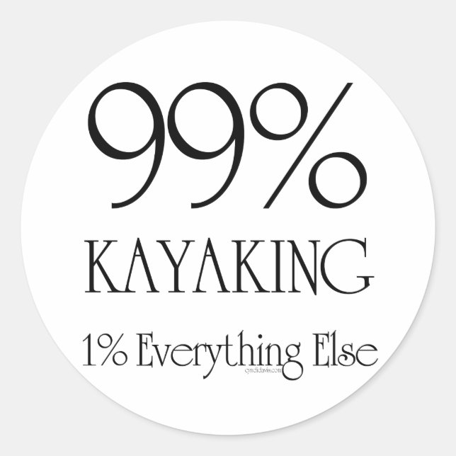 Sticker Rond 99% Kayak (Devant)