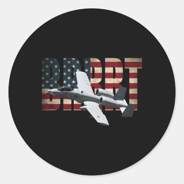 Sticker Rond A10 A-10 Thunderbolt Whog Brrt (Devant)