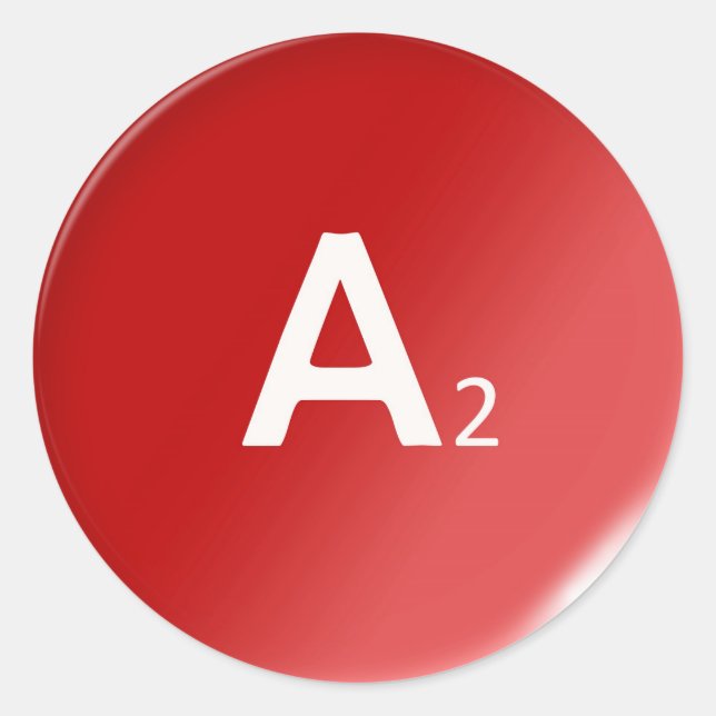 Sticker Rond a2 traitement du groupe sanguin humain (Devant)