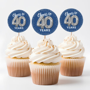 Sticker Rond À 40 Ans Joyeux Anniversaire Adulte