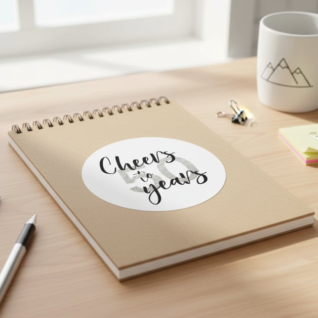 Sticker Rond À 50 ans d'étincelles 50e anniversaire (Créateur téléchargé)