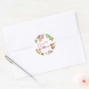 Sticker Rond À 50 ans, joyeux anniversaire 
