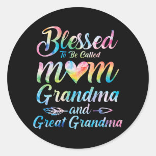 Sticker Rond À appeler Maman Grand-mère Grand-grand-mère Da de