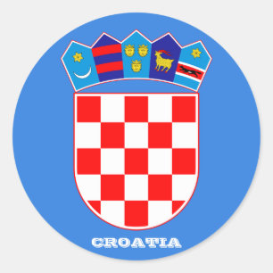 Sticker rond à armoiries de Croatie*