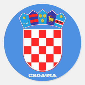 Sticker rond à armoiries de Croatie*
