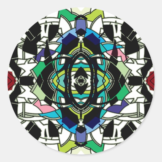 Sticker Rond à damiers (Devant)