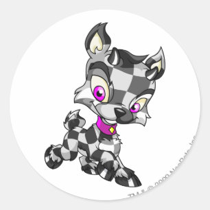 Sticker Rond À damiers Ixi