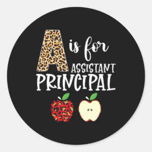 Sticker Rond A Est Pour Imprimé Léopard Principal Instantané Po