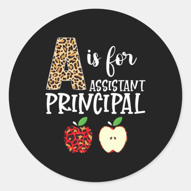Sticker Rond A Est Pour Imprimé Léopard Principal Instantané Po (Devant)