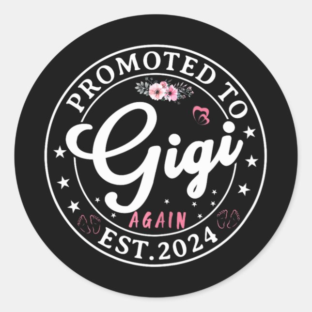 Sticker Rond À Gigi Est 2024 Faire-part de grossesse (Devant)