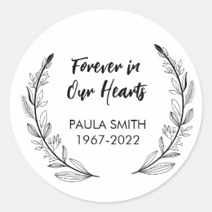 Sticker Rond À jamais dans nos cœurs