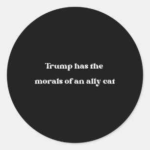 Sticker Rond A La Morale D'Un Chat Allié Drôle Joe