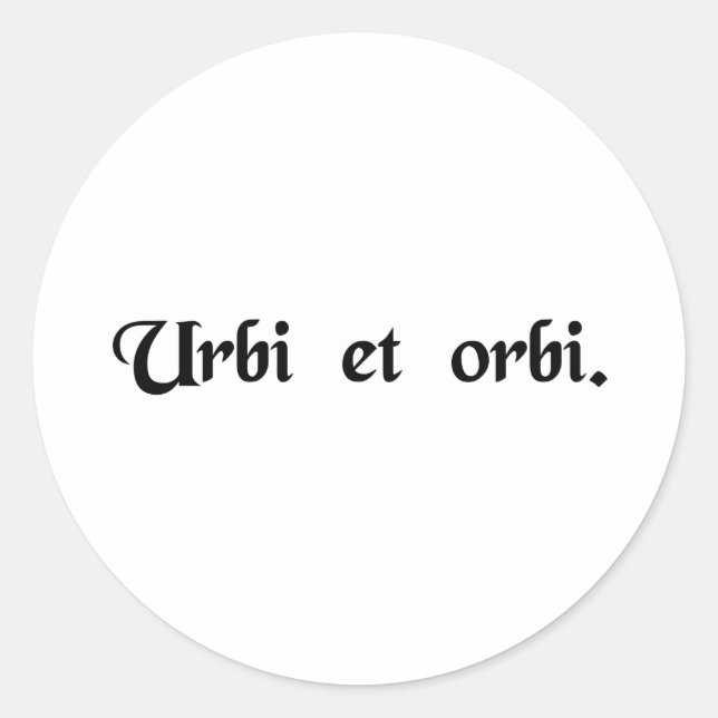 Sticker Rond A la ville et au monde. (Devant)