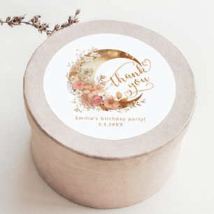 Sticker Rond À l'anniversaire de la lune