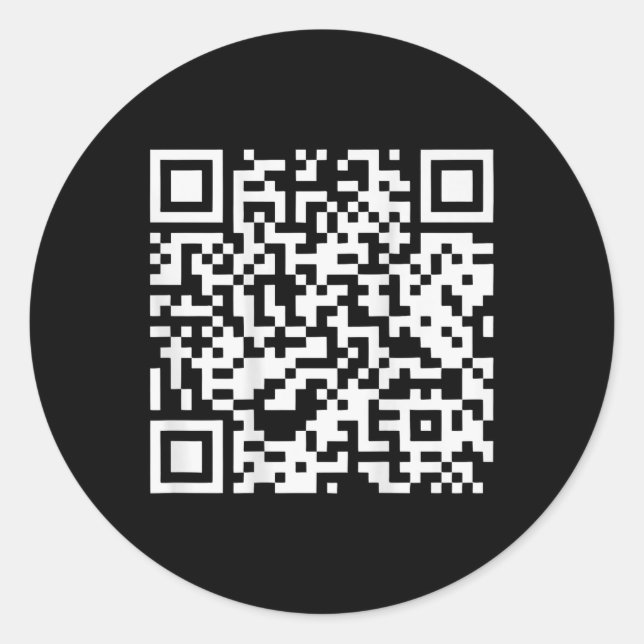 Sticker Rond (à l'arrière) Drôle Qr ne pas être un peu de code  (Devant)