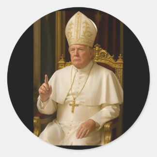 Sticker Rond (à l'arrière) Le drôle Président Trump veut être l