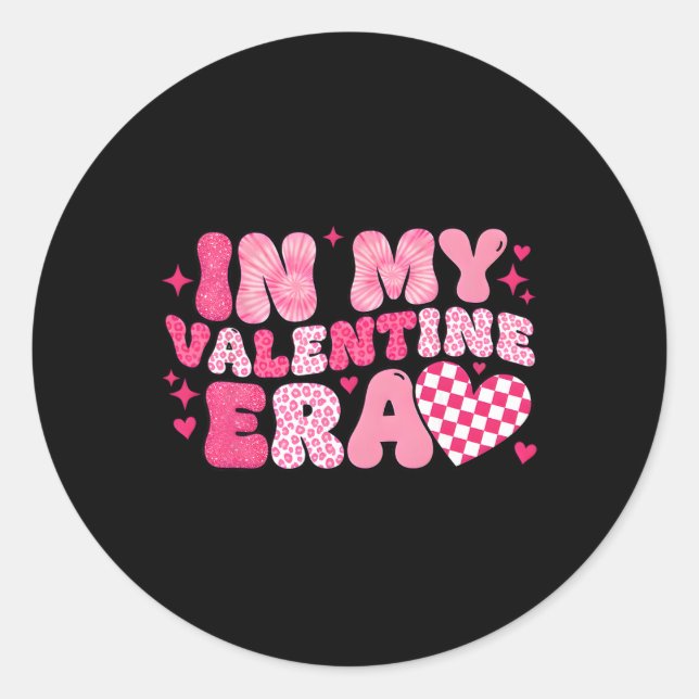 Sticker Rond À l'époque de mon Valentin  (Devant)