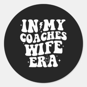 Sticker Rond À l'ère de la femme de mon entraîneur Football Bas