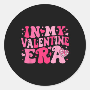 Sticker Rond À l'ère de ma Saint-Valentin Rétro Saint-Valentin