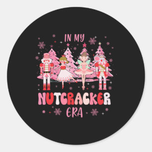 Sticker Rond À l'ère de mon Noisette Noisette de Noël Ballet