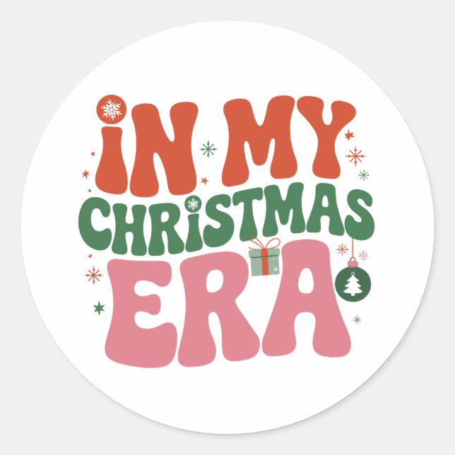 Sticker Rond A l'ère de Noël Famille Super Noël (Devant)