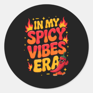 Sticker Rond À l'ère des ambiances épicées avec un cool pepper