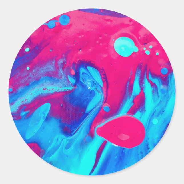 Sticker Rond À l'intérieur d'une lampe de lave (Devant)