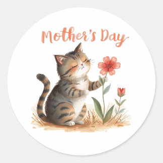 Sticker Rond A Little Cat’s Gift for Mom