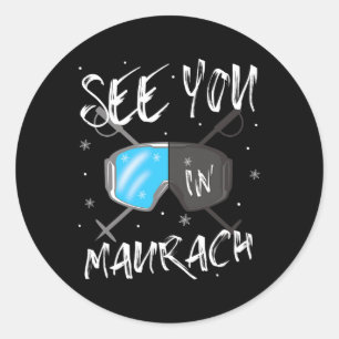 Sticker Rond À Maurach Tyrol Vacances Ski