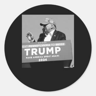 Sticker Rond À mi-vol de Trump