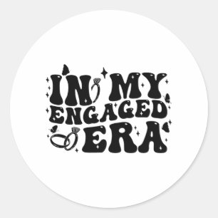 Sticker Rond À mon ère de fiançailles, soirée de bachelorette d