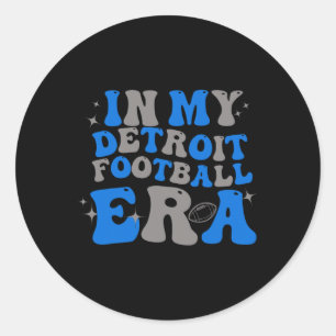 Sticker Rond À mon ère de football de Détroit hommes femmes enf