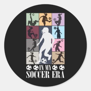 Sticker Rond À mon ère de football drôle fille footballeuse