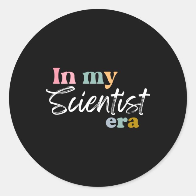Sticker Rond À mon ère scientifique (Devant)