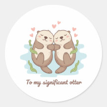 À mon otarie significative Couple mignon se tenant