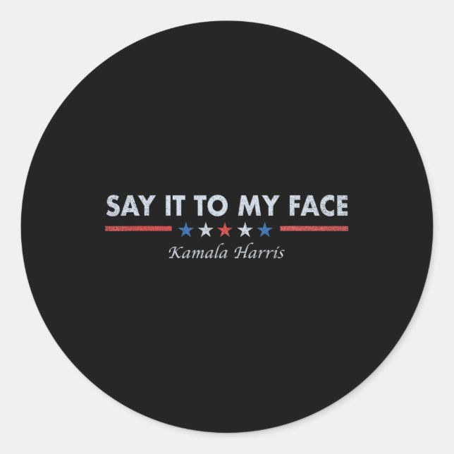 Sticker Rond À Mon Visage Rétro Dire 2024 (Devant)