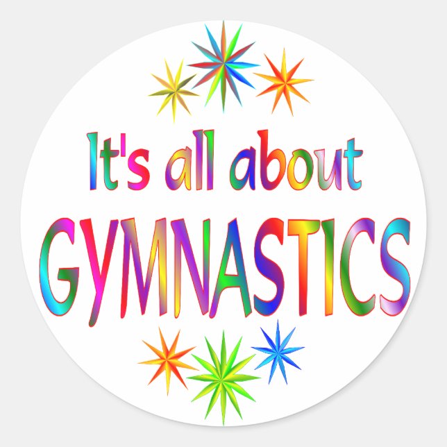 Sticker Rond À propos de la gymnastique (Devant)